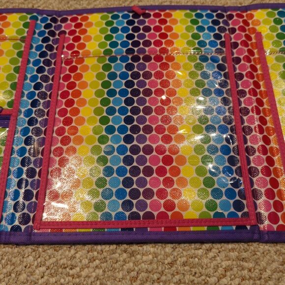 Lisa Frank TIKANNI HUSKY Trifold Portfolio Storage Case Folder School Art Travel - Picture 6 of 10